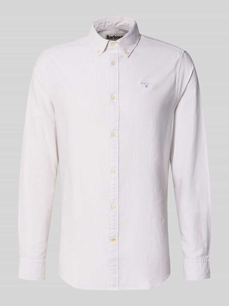 Krój tailored koszula casualowa z czystej bawełna model 'STRIPED OXFORD'