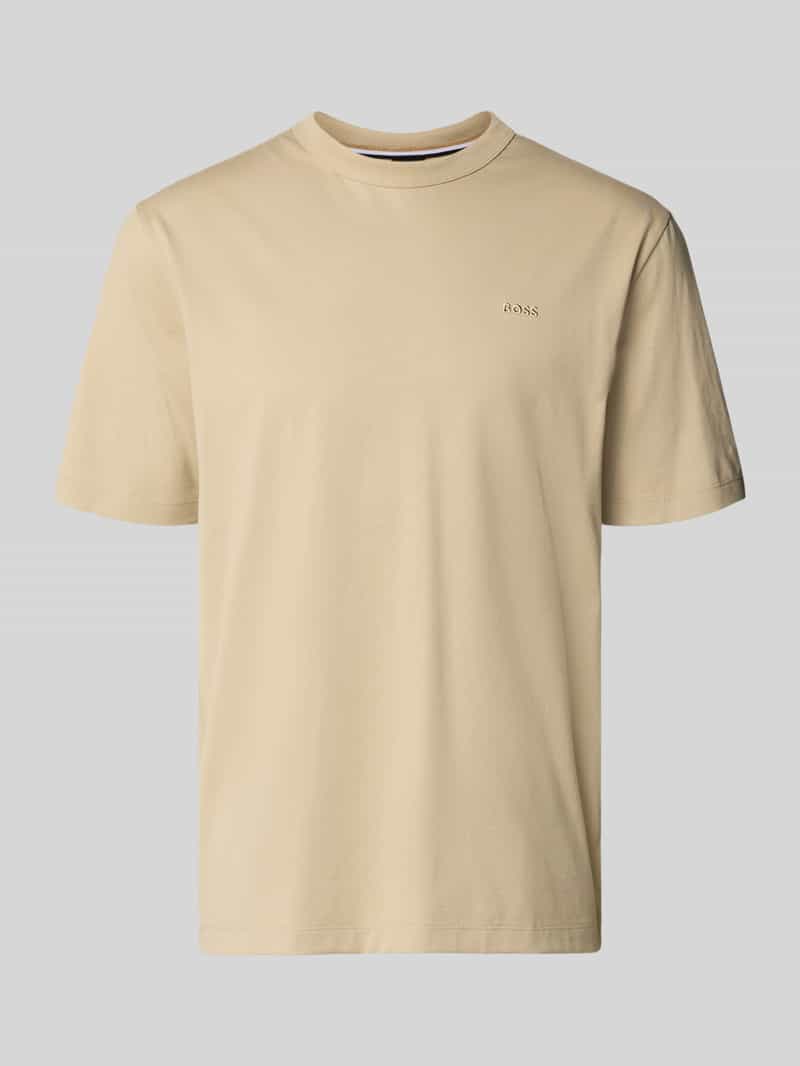 krój regular fit t-shirt z czystej bawełny model 'H-TAUT 15'