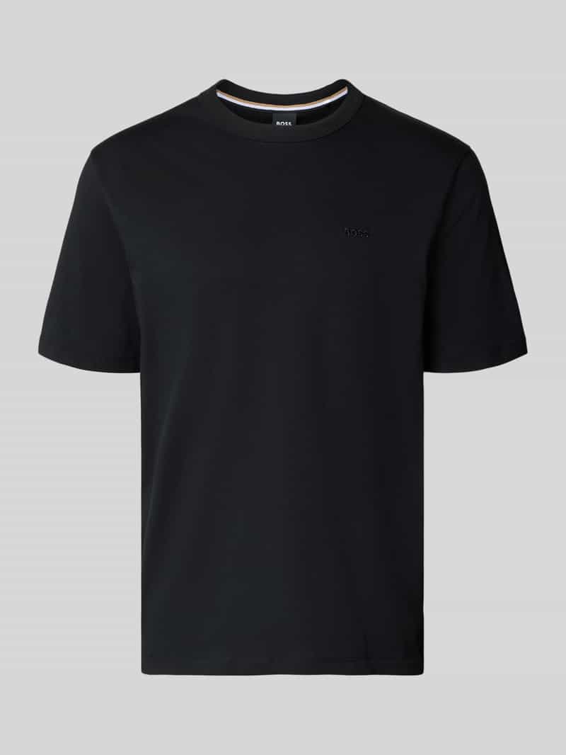 krój regular fit t-shirt z czystej bawełny model 'H-TAUT 15'