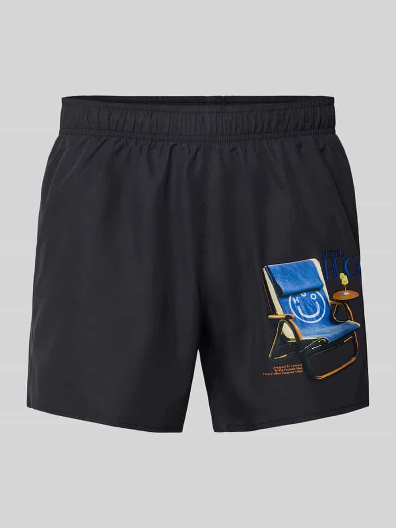 spodenki kąpielowe z nadrukiem z motywem