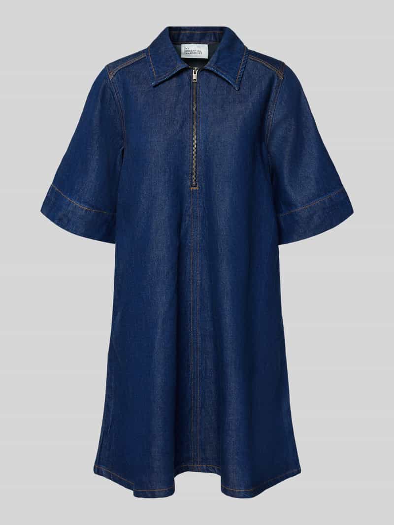 Sukienka dżinsowa z mieszanki lyocellu i bawełny z zamkiem błyskawicznym