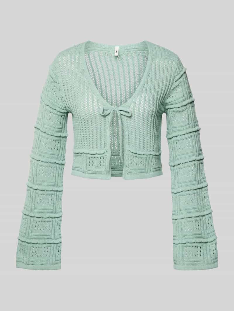 Kardigan rozpinany o kroju regular fit z mieszanki bawełny model 'NATALIE'