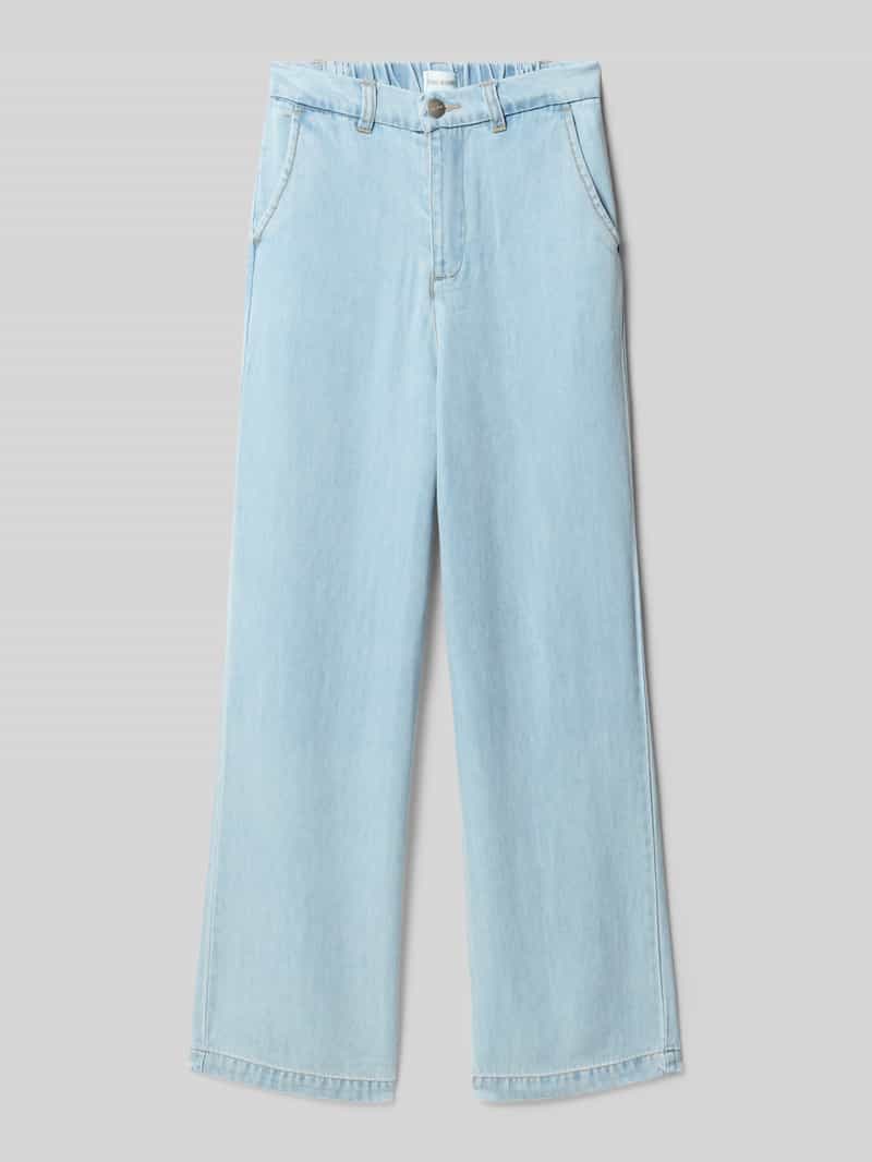 Jeansy o kroju wide fit z czystego lyocellu model 'Alya'