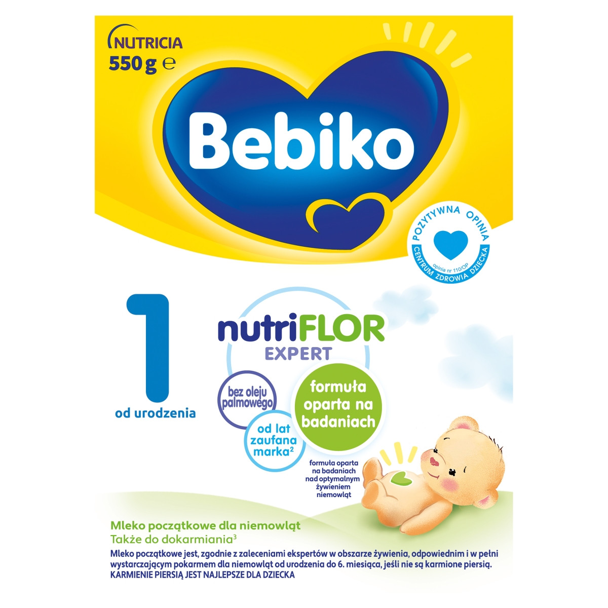 Bebiko 1 Mleko początkowe dla niemowląt od urodzenia 550 g