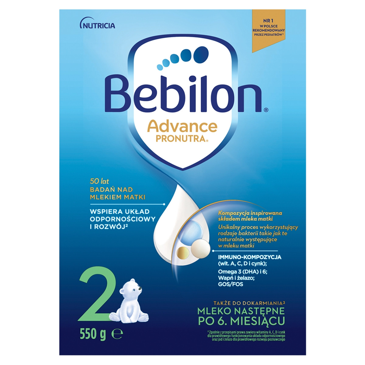 Bebilon 2 Advance Pronutra Mleko następne po 6. miesiącu 550 g
