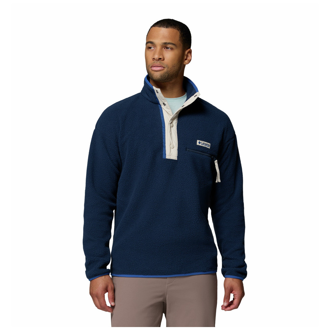 Męska bluza Columbia Helvetia™ II Half Snap Fleece Rozmiar: XXL / Kolor: niebieski