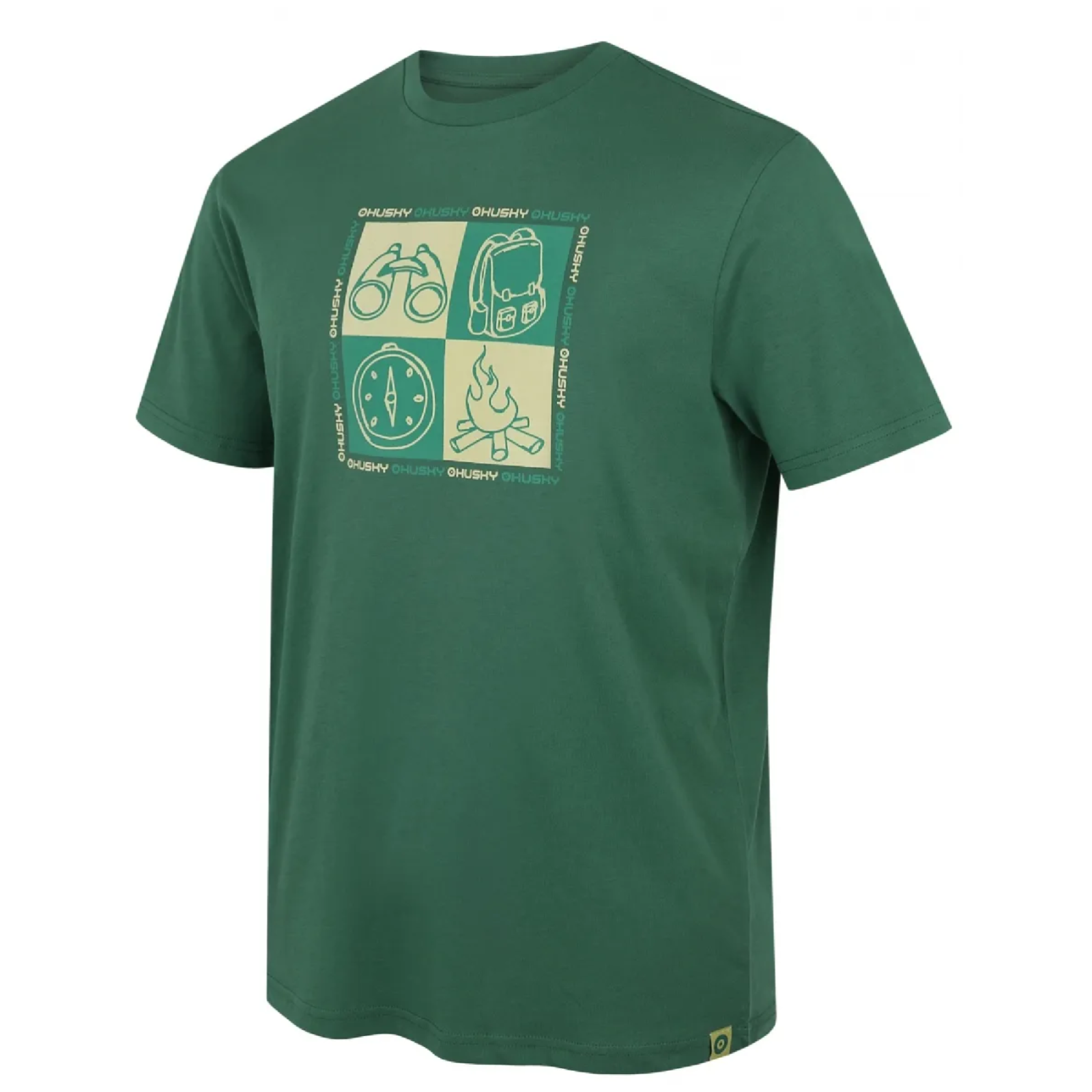 Koszulka męska Husky Square M Rozmiar: M / Kolor: zielony