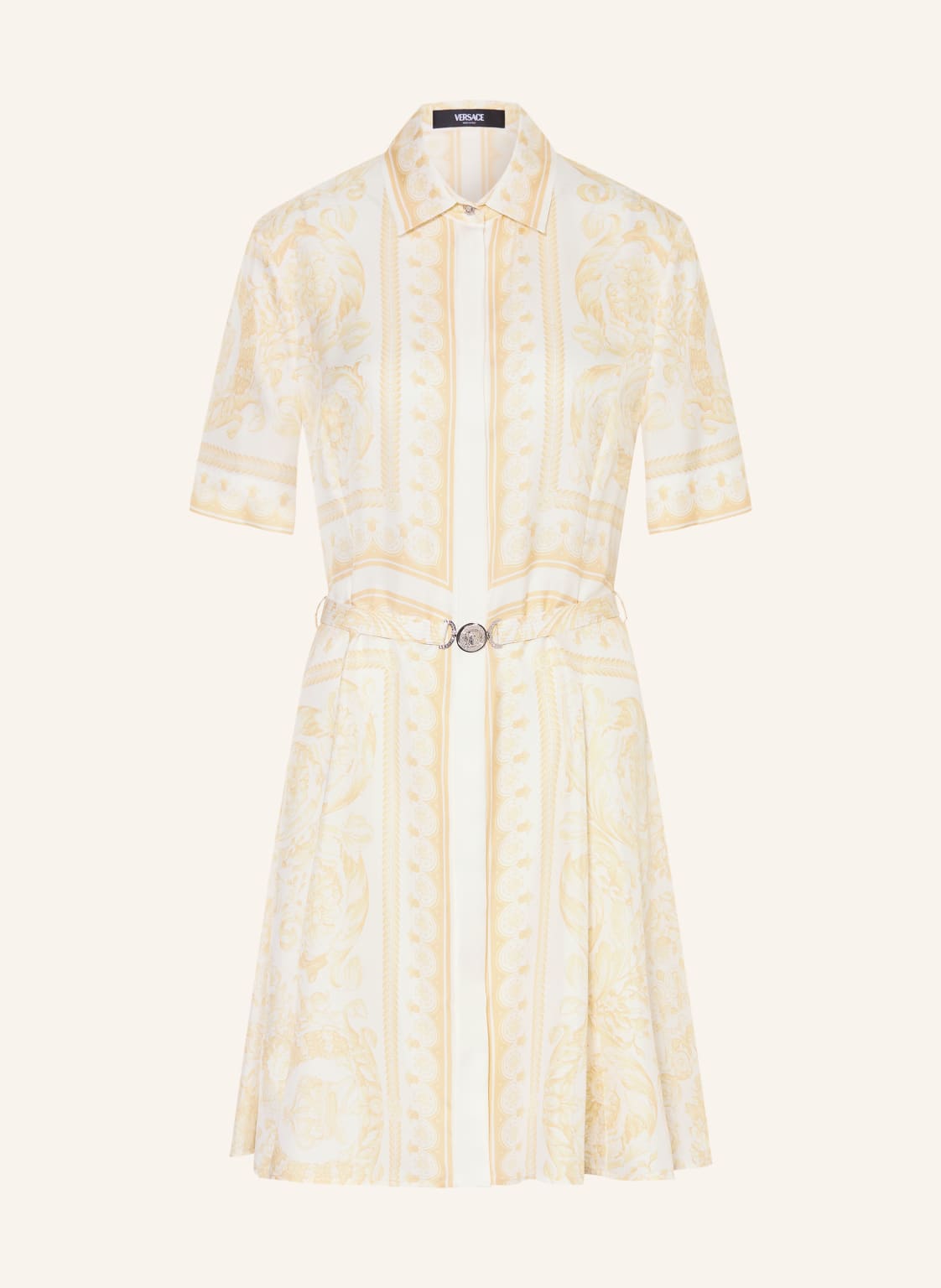 Versace Sukienka Koszulowa Z Jedwabiu gold