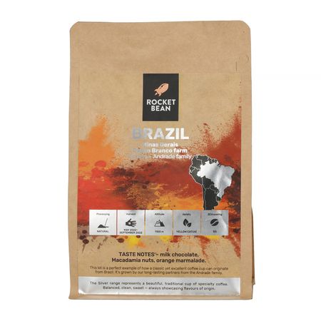 Rocket Bean Kawa ziarnista Brazylia Minas Gerais Natural Filter 200 g - kawa