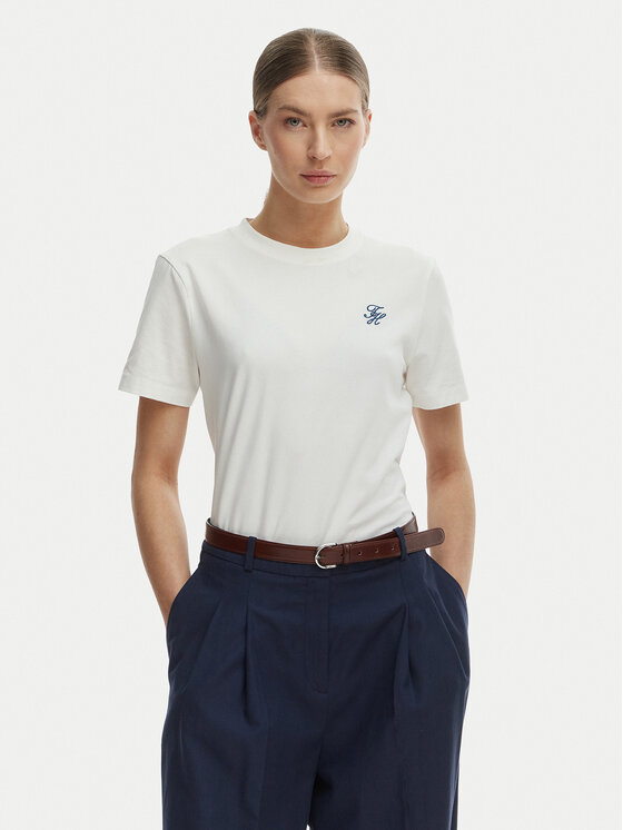 Tommy Hilfiger T-Shirt WW0WW48699 Écru Regular Fit