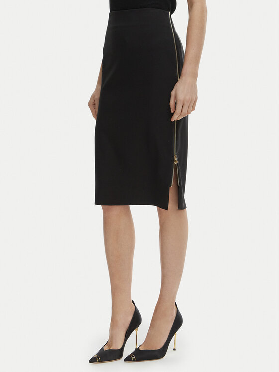 Rinascimento Spódnica ołówkowa CFC0127985003 Czarny Slim Fit