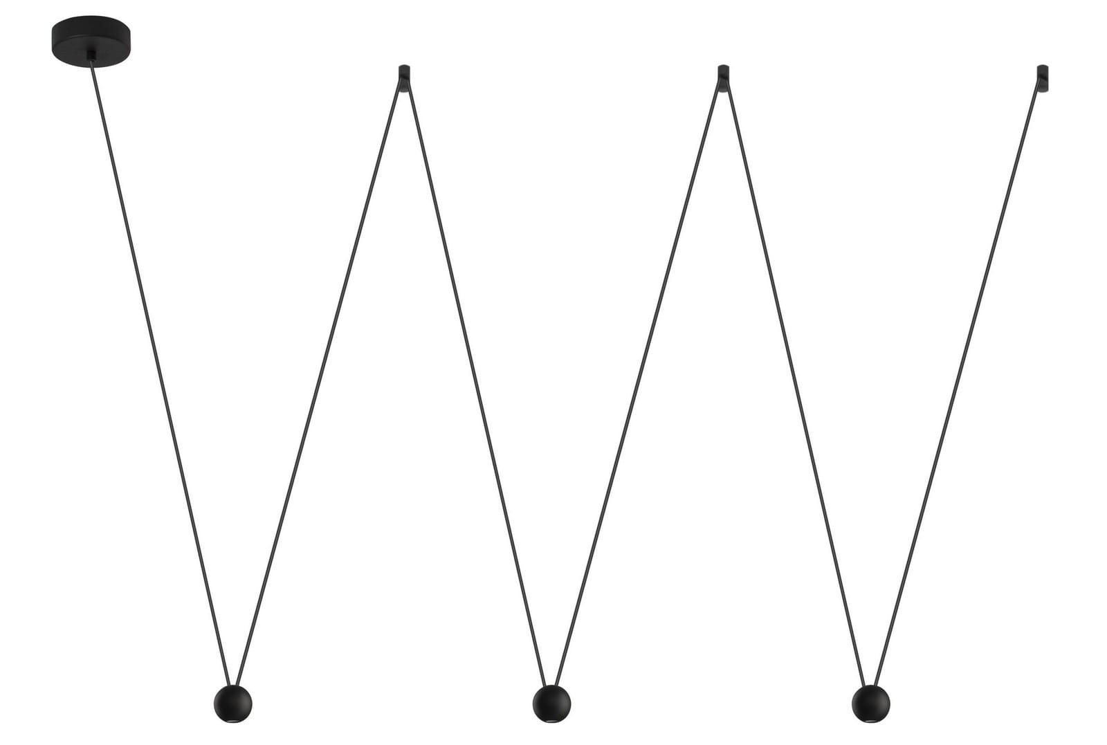 ECIJA LE41613 Nowoczesna lampa wisząca Trzy źródła światła geometryczny design aluminiowa konstrukcja