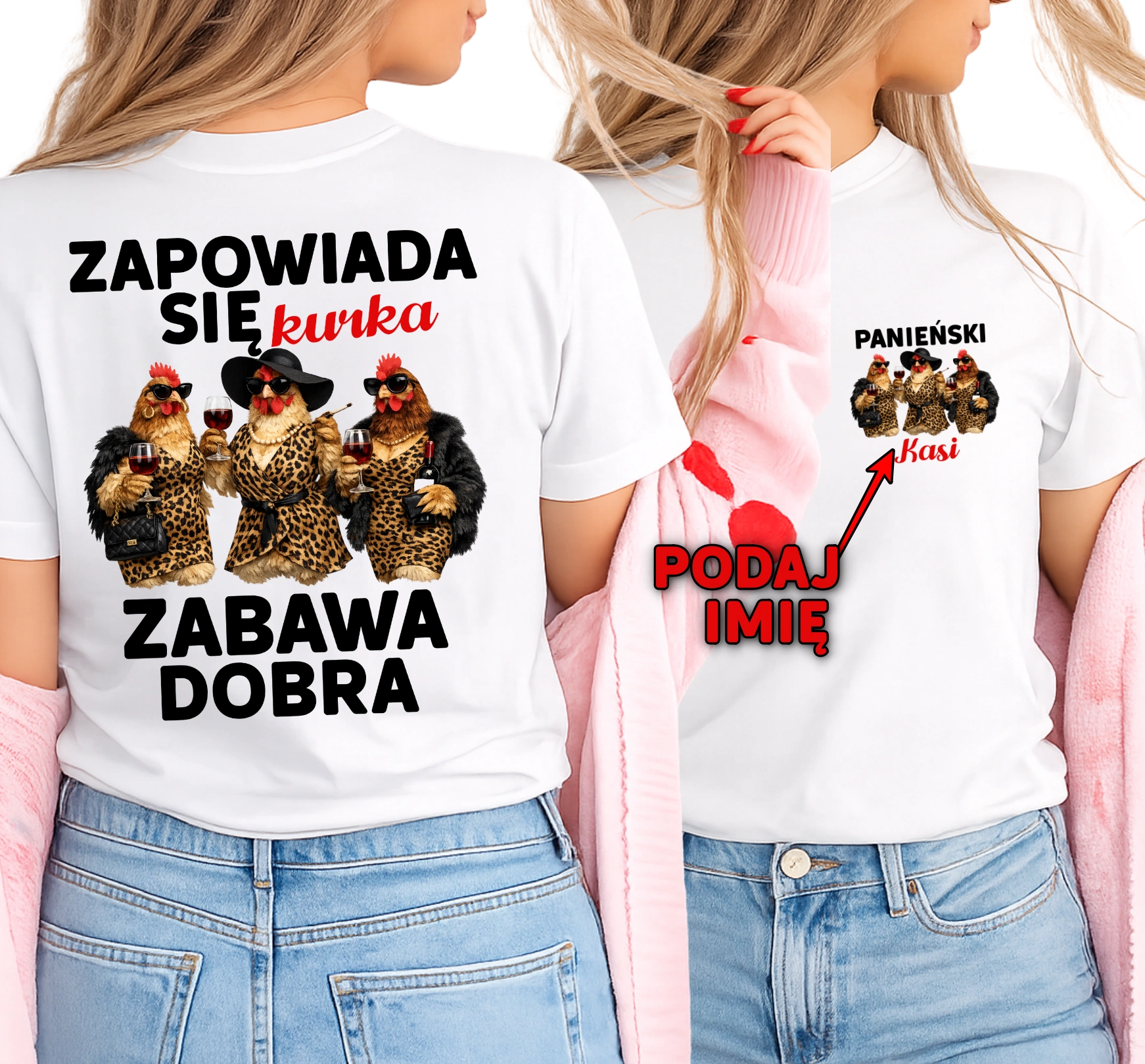 Koszulka na wieczór Panieński '' zapowiada się kurka dobra zabawa''