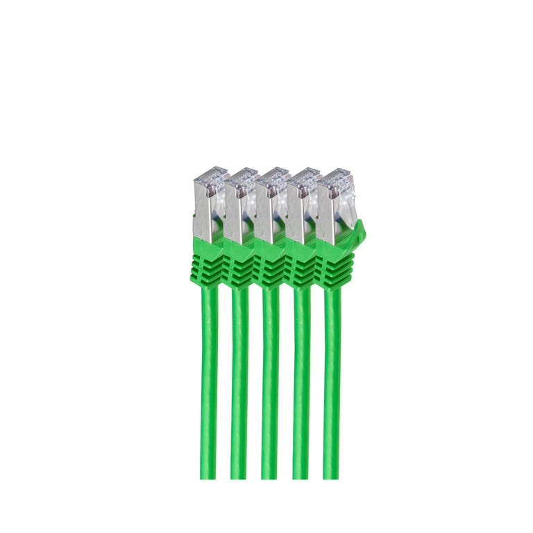 shiverpeaks BS75511-0.25G-SET5 kabel sieciowy Zielony 0,25 m Cat7 S/FTP (S-STP)