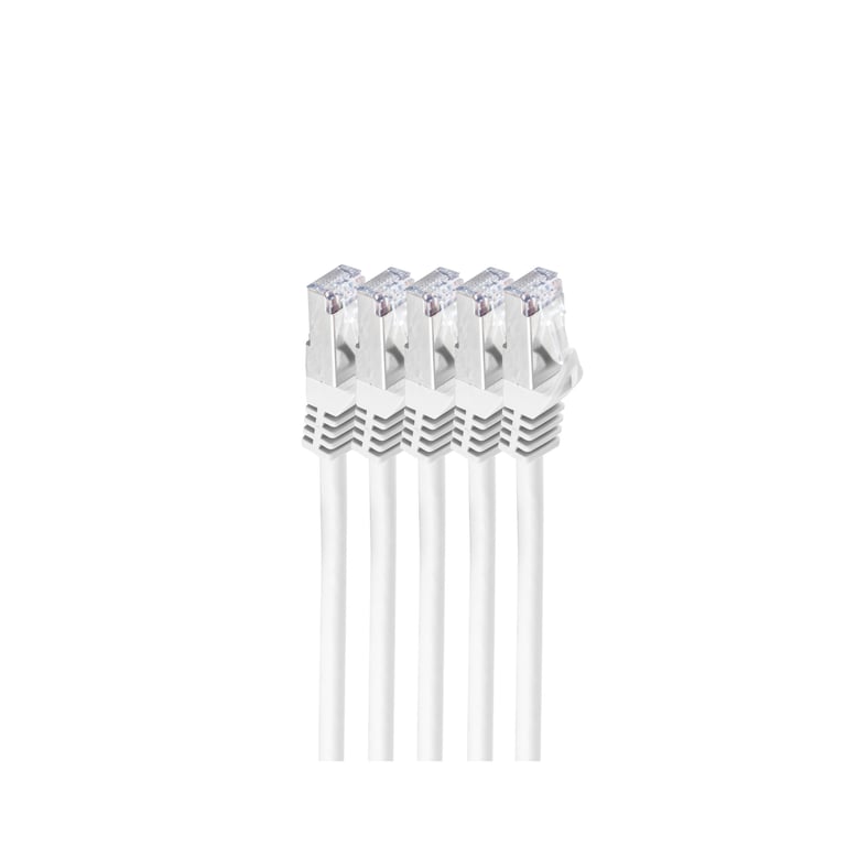 shiverpeaks BS75511-0.5W-SET5 kabel sieciowy Biały 0,5 m Cat7 S/FTP (S-STP)