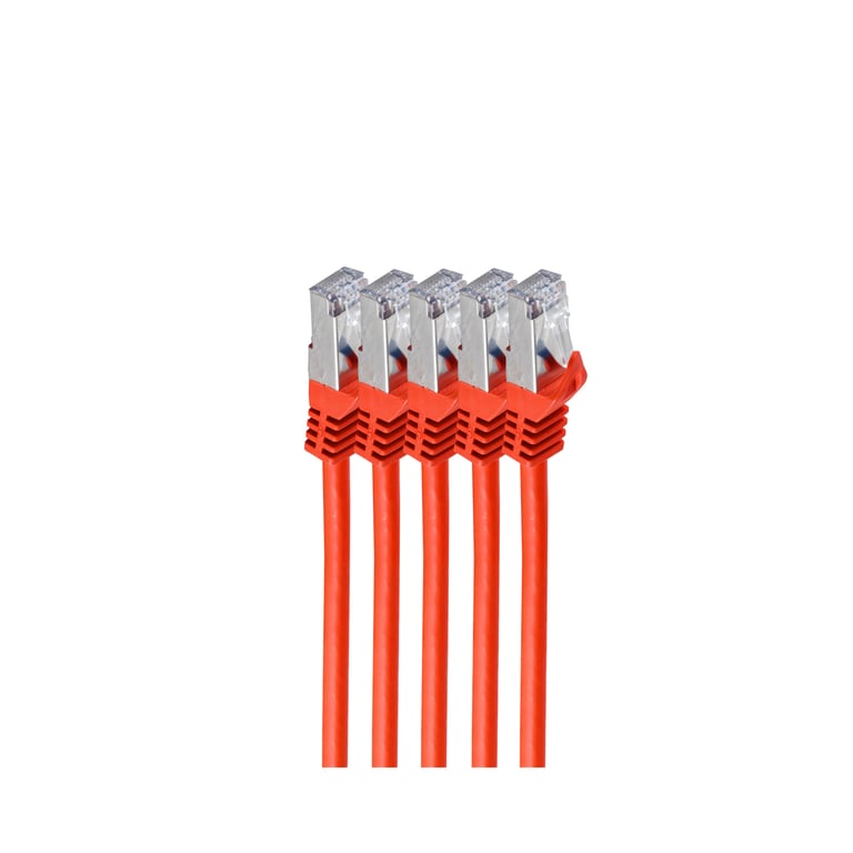 shiverpeaks BS75515-R-SET5 kabel sieciowy Czerwony 5 m Cat7 S/FTP (S-STP)