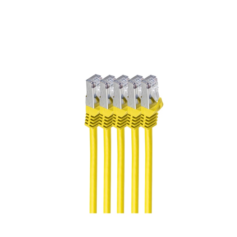 shiverpeaks BS75513-Y-SET5 kabel sieciowy Żółty 3 m Cat7 S/FTP (S-STP)