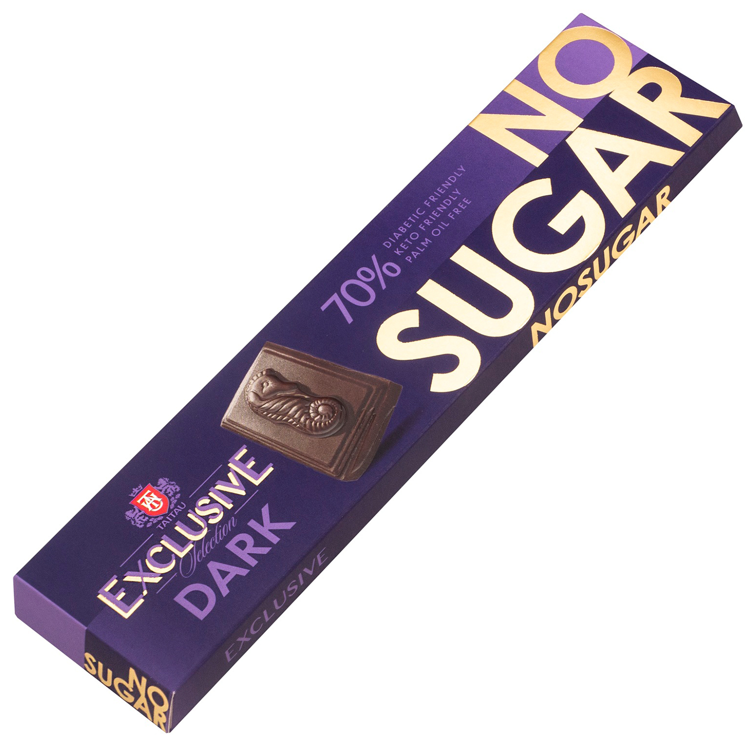 Taitau Czekolada gorzka 70% kakao, bez dodatku cukru, 50 g