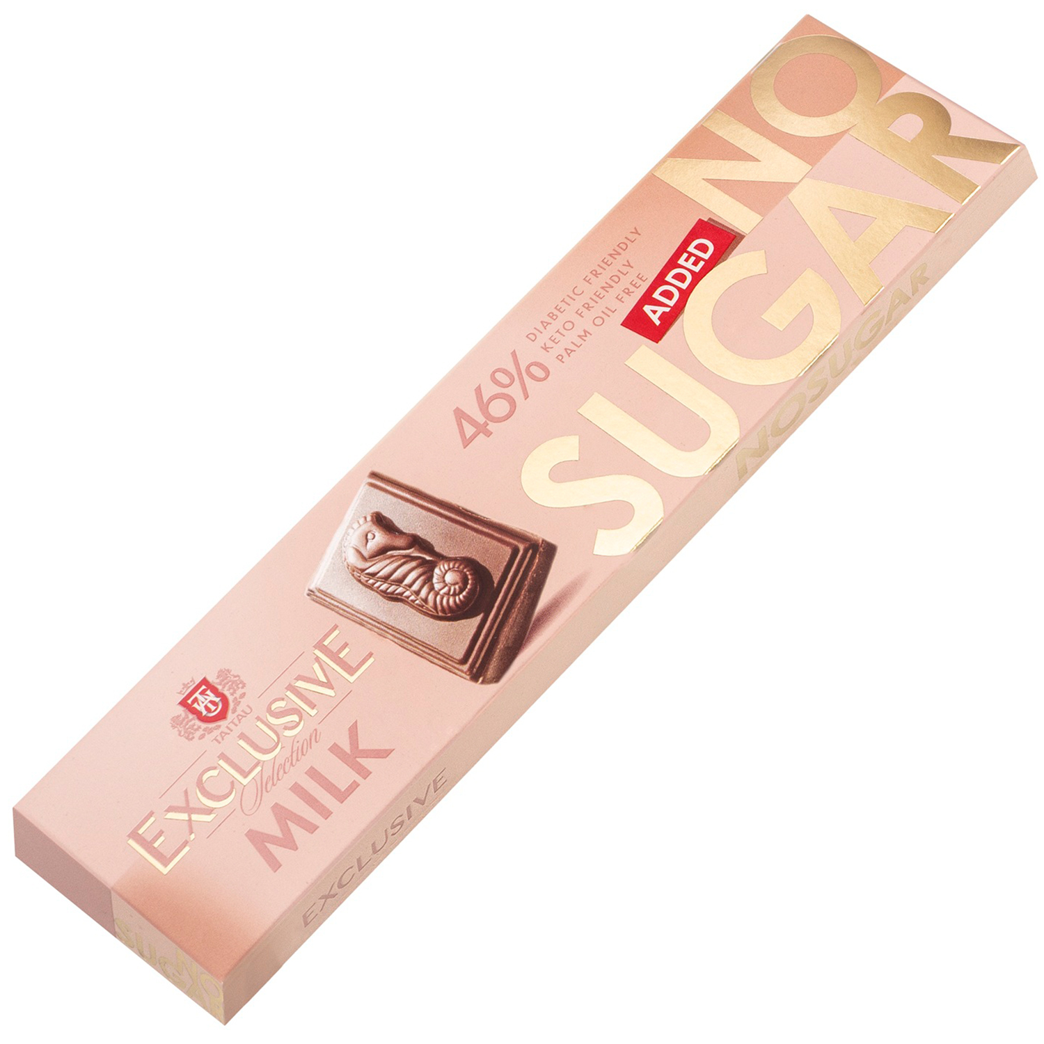 Taitau Czekolada mleczna 46% kakao, bez dodatku cukru, 50 g