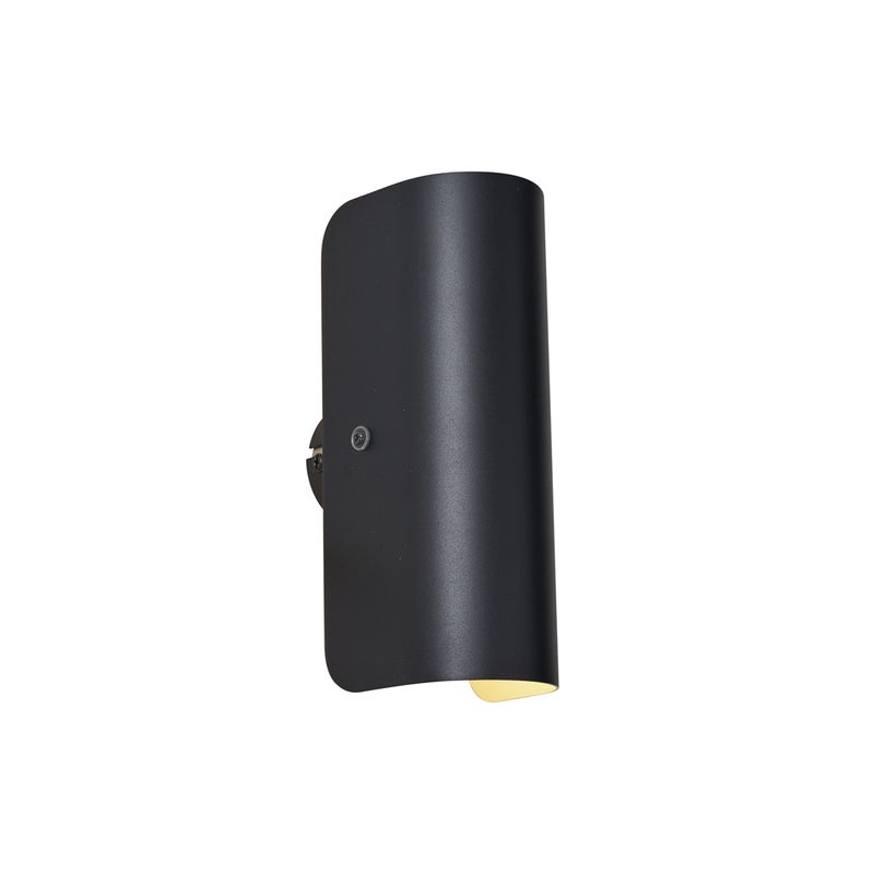 Nowoczesny kinkiet czarny 2-punktowy - Gotthard