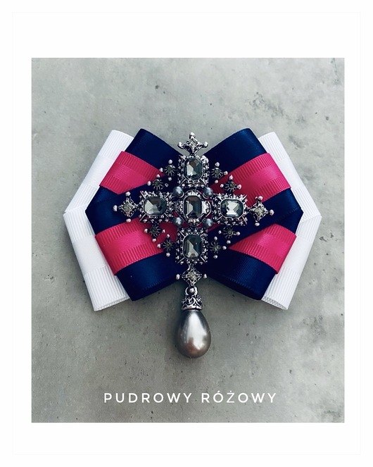 Brosza z Ogromną ozdobą Glamour! Szara perła