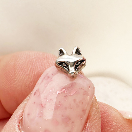 Srebrne kolczyki liski, sztyfty lisy, mały lis