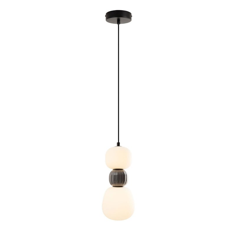 Lampa sufitowa ryflowana LED MODERN 13W ciepła 858lm szkło czarno-szara wym:149x14x14cm IP20 Maxlight