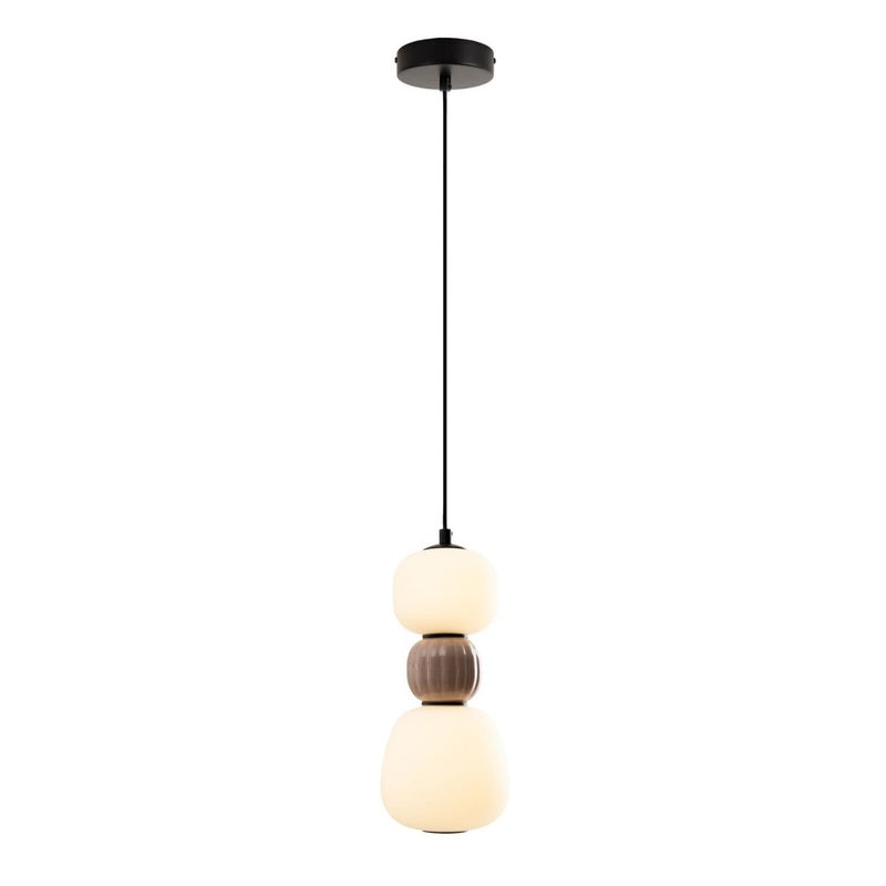 Lampa sufitowa ryflowana LED MODERN 13W ciepła 858lm szkło czarno-biała wym:149x14x14cm IP20 Maxlight