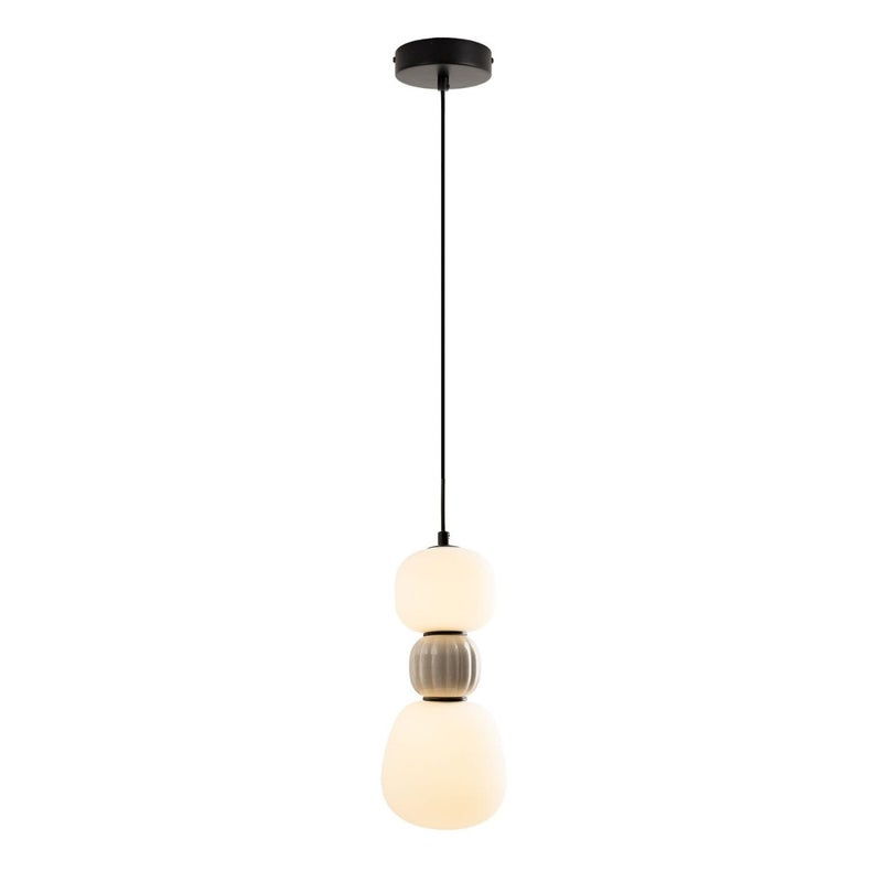 Lampa sufitowa ryflowana LED MODERN 13W ciepła 858lm szkło czarno-szara wym:149x14x14cm IP20 Maxlight