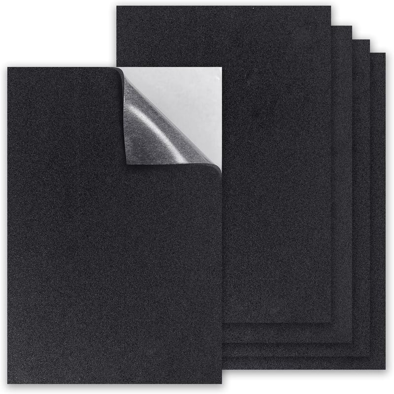 sztuk 200 mm x 300 mm x 3 mm Czarne samoprzylepne arkusze pianki, antypoślizgowa pianka ochronna, gumowe nóżki