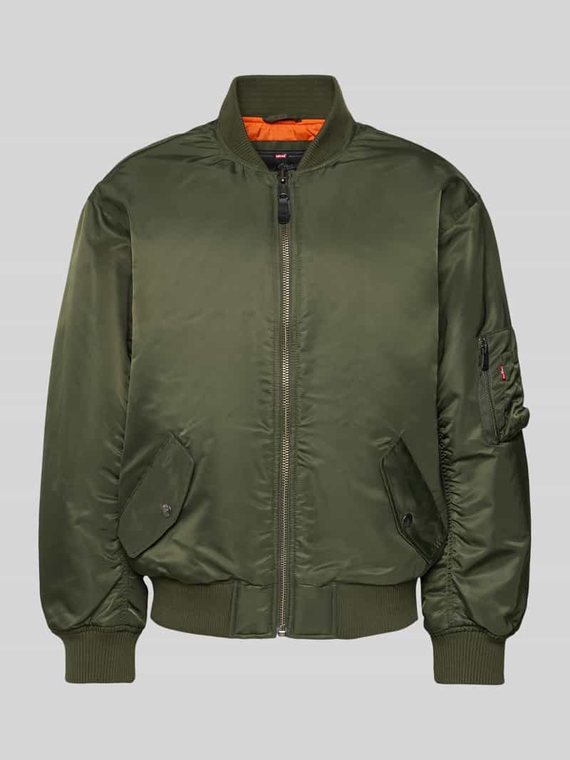 bomberka o kroju relaxed fit z kieszenie z patką model 'MA-1 BOMBER'