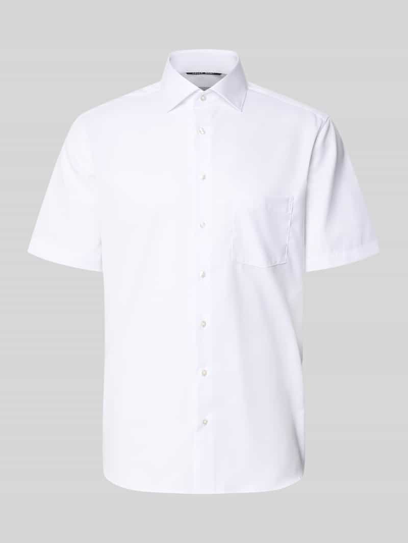 Koszula biznesowa o kroju regular fit z bawełny z kołnierzykiem typu kent