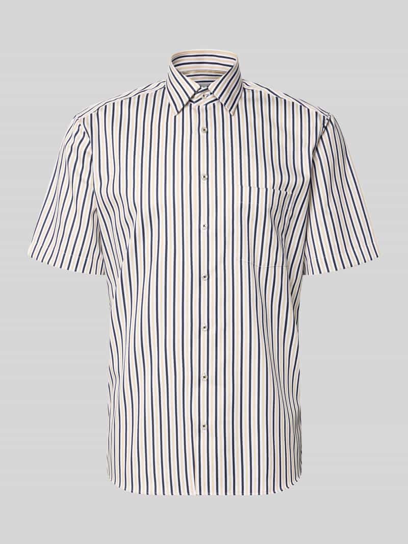 Koszula biznesowa o kroju regular fit z bawełny z kołnierzykiem typu kent