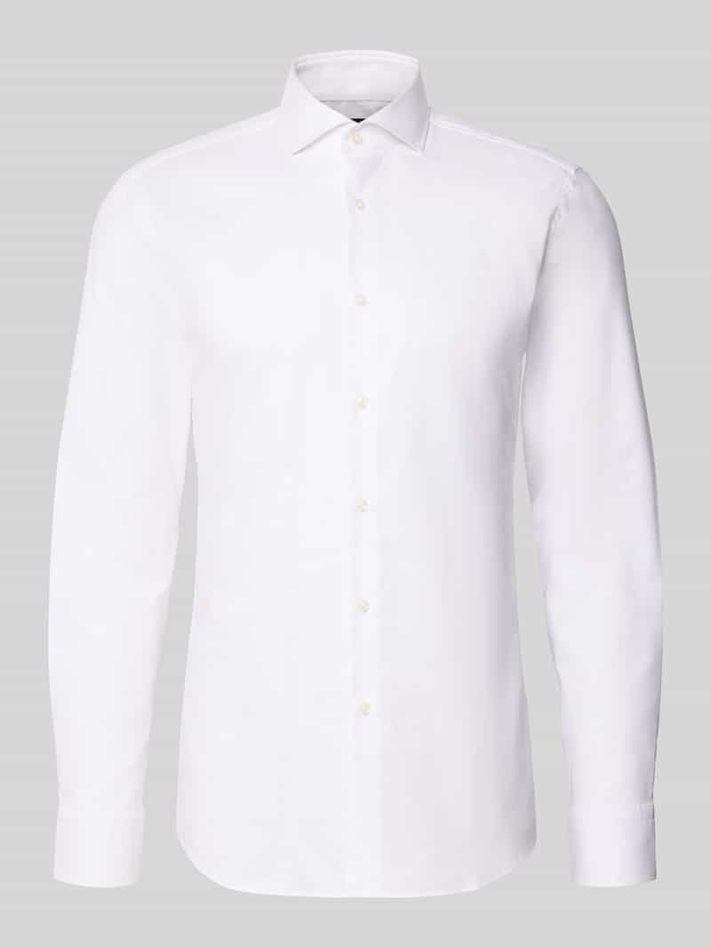 Koszula biznesowa o kroju slim fit z mieszanki bawełny model 'H-HANK-SP-C1'