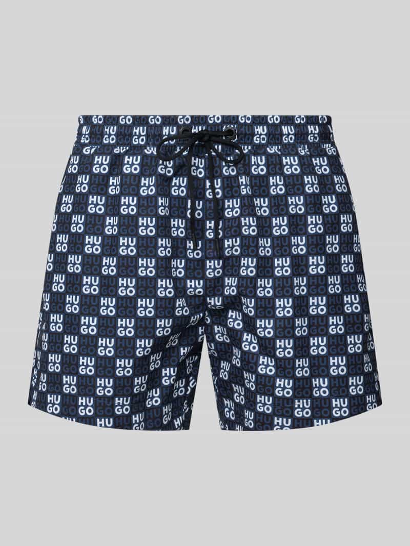 spodenki kąpielowe o kroju regular fit z wytłaczanym logo model 'AARON'