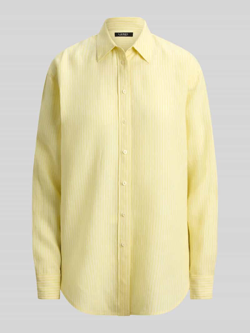 Bluzka lniana, krój regular fit