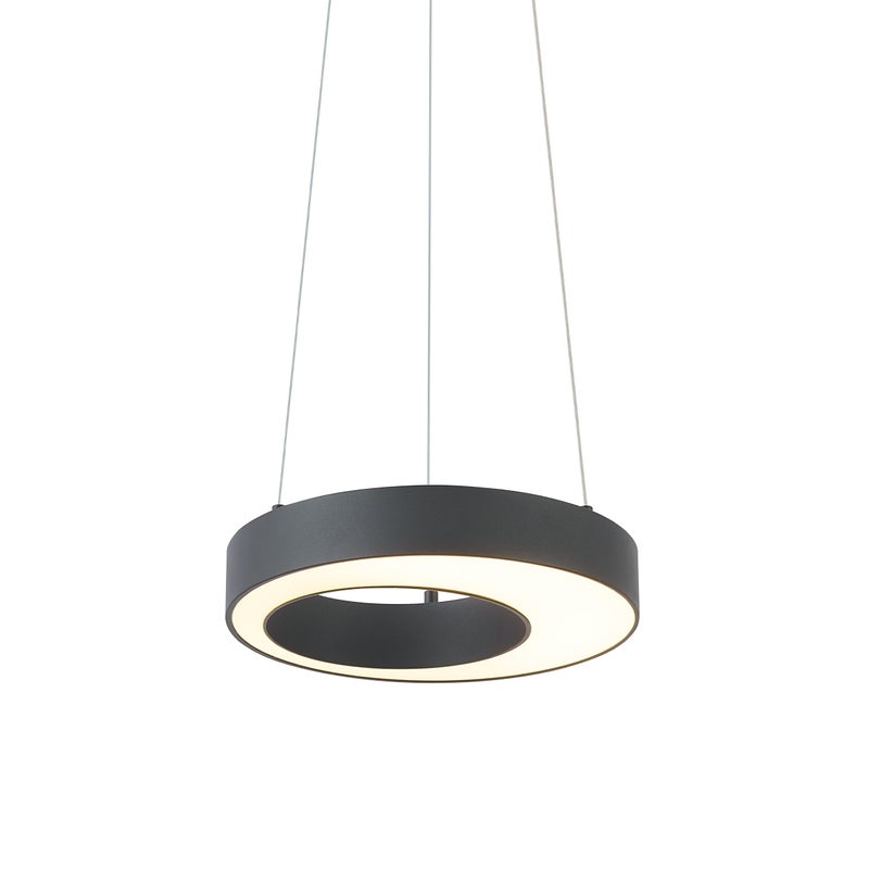 Nowoczesna lampa wisząca czarna 35 cm z 3-stopniowym ściemnianiem - Organici