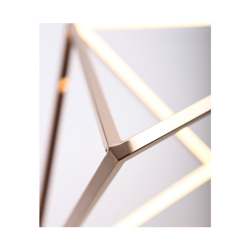 Lampa sufitowa geometryczna LED PEAK 20W ciepła 2000lm metal chromowana wym:180x30x30cm IP20 Maxlight