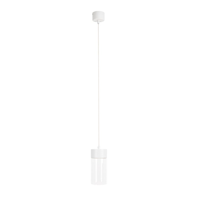 Lampa sufitowa szklana LED FUSION 7W ciepła 477lm metal biała wym:150x7,5x7,5cm IP20 Maxlight