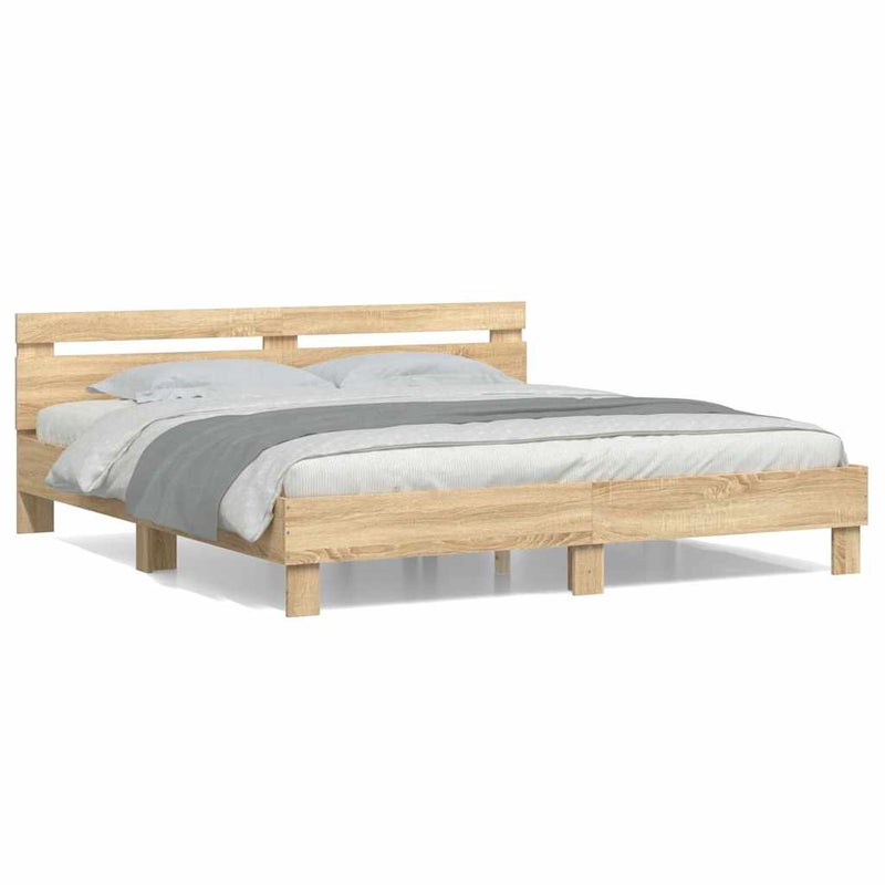 Łóżko Brązowe Rama Łóżka Ze Stelażem Do Pokoju Sypialni 200x200 cm