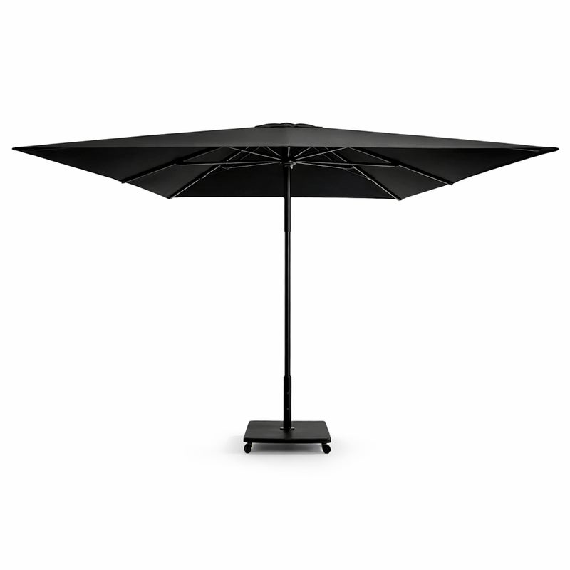 Tempo Style - Parasol ogrodowy Parioli Plus 3x3 m Wytrzymały parasol ogrodowy z aluminium i poliestru 180 g/m² (czarny)