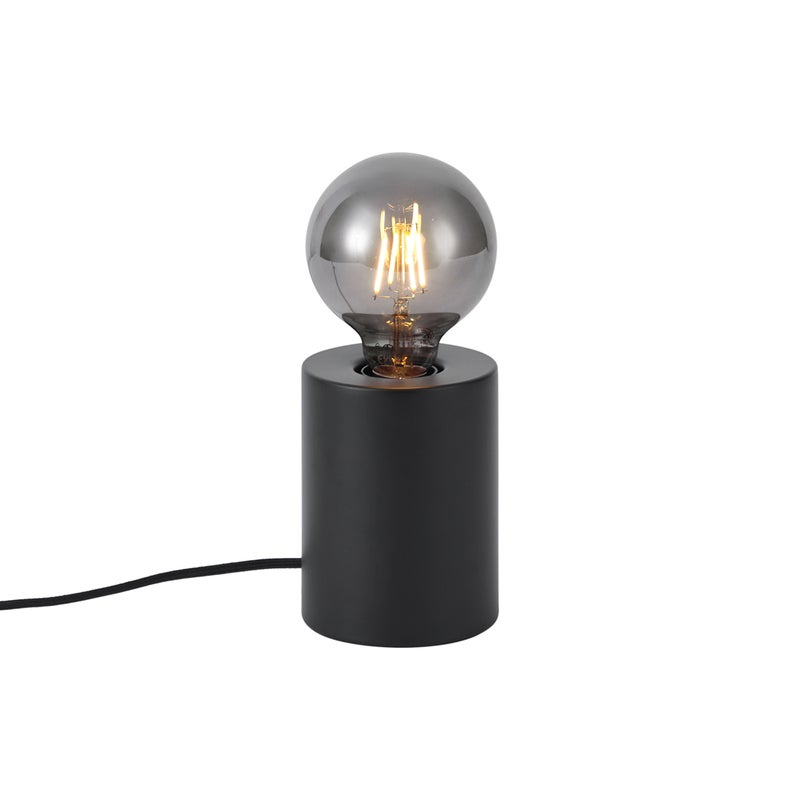 Nowoczesna lampa stołowa czarna 13 cm - Cylinder