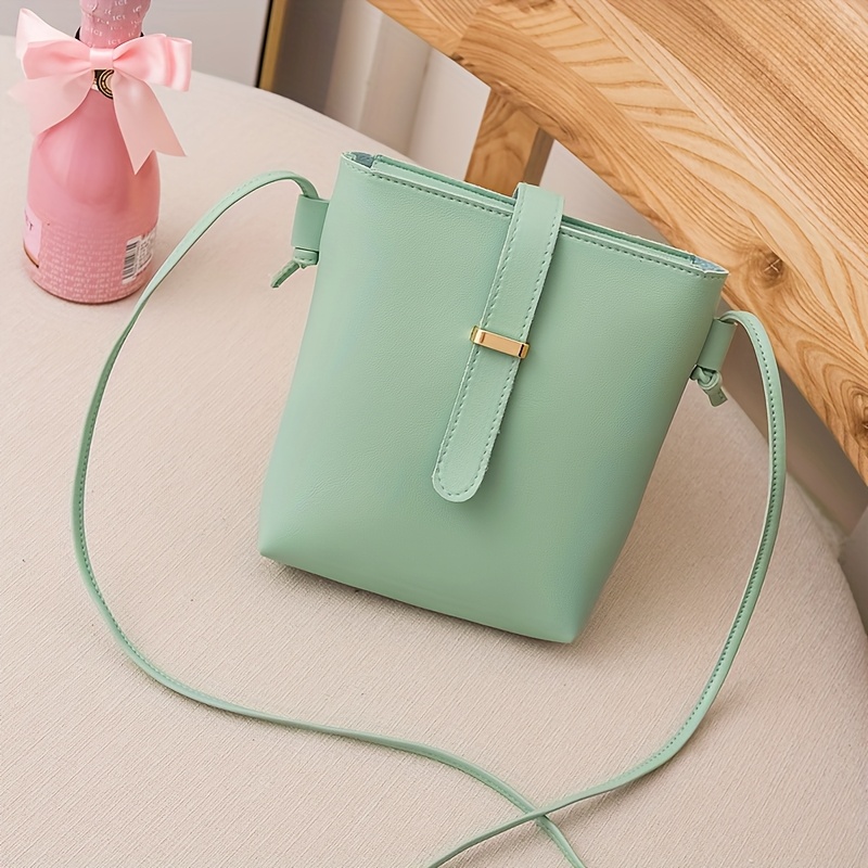 TEMU Damska Urocza Torba Krzyżówka w Kształcie Wiaderka, Pięć Kolorów, Modna Torebka na Telefon z Zapięciem na Zamek, Antykradzieżowy Design do