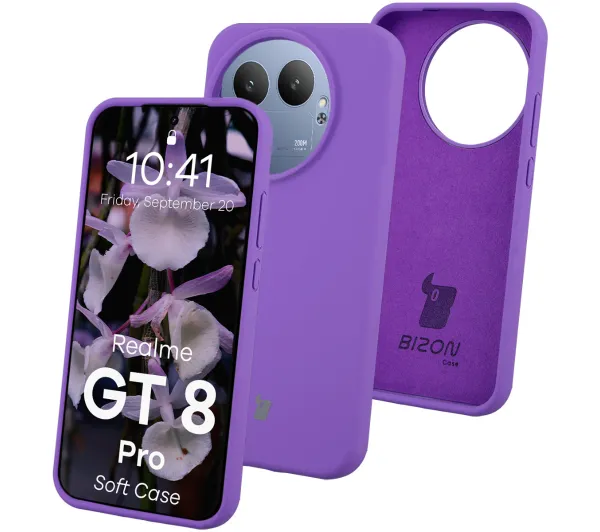 Bizon Soft do Realme GT 8 Pro Fioletowy