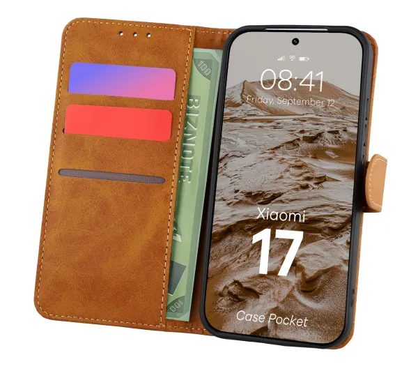 Bizon Pocket do Xiaomi 17 Brązowy