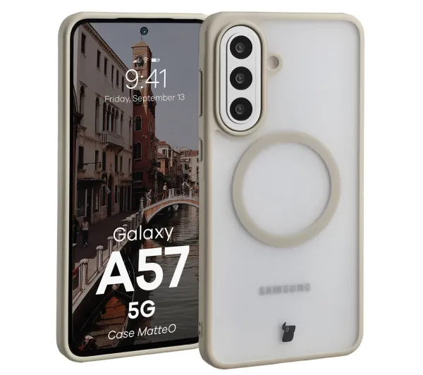 Bizon MatteO do Galaxy A57 5G Beżowy