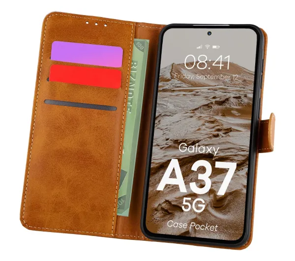 Bizon Pocket do Galaxy A37 5G Brązowy