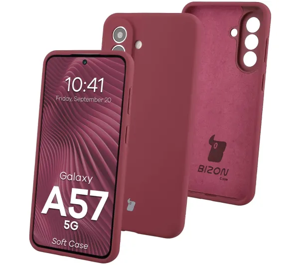 Bizon Soft do Galaxy A57 5G Śliwkowy
