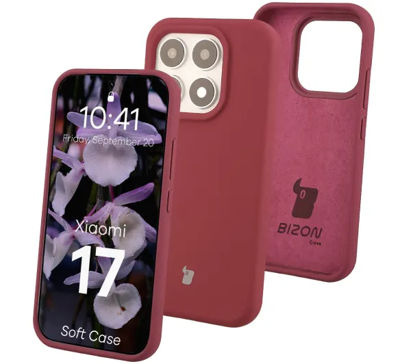 Bizon Soft do Xiaomi 17 Śliwkowy