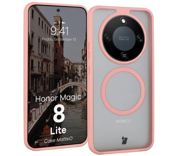 Bizon MatteO do Honor Magic8 Lite Jasnoróżowy